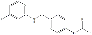 N-{[4-(difluoromethoxy)phenyl]methyl}-3-fluoroaniline Structure