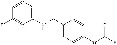 N-{[4-(difluoromethoxy)phenyl]methyl}-3-fluoroaniline,,结构式