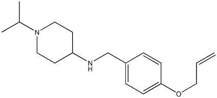 N-{[4-(prop-2-en-1-yloxy)phenyl]methyl}-1-(propan-2-yl)piperidin-4-amine Struktur