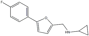 N-{[5-(4-fluorophenyl)furan-2-yl]methyl}cyclopropanamine,,结构式
