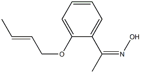 N-{1-[2-(but-2-en-1-yloxy)phenyl]ethylidene}hydroxylamine 化学構造式