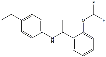 N-{1-[2-(difluoromethoxy)phenyl]ethyl}-4-ethylaniline Struktur