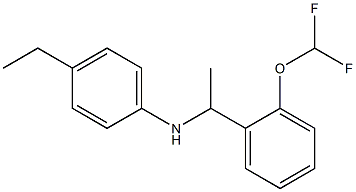 N-{1-[2-(difluoromethoxy)phenyl]ethyl}-4-ethylaniline 结构式