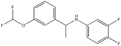 N-{1-[3-(difluoromethoxy)phenyl]ethyl}-3,4-difluoroaniline Struktur