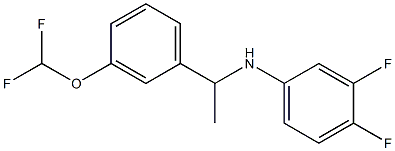 N-{1-[3-(difluoromethoxy)phenyl]ethyl}-3,4-difluoroaniline,,结构式