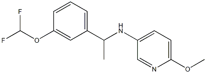 N-{1-[3-(difluoromethoxy)phenyl]ethyl}-6-methoxypyridin-3-amine,,结构式