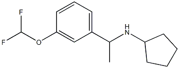 N-{1-[3-(difluoromethoxy)phenyl]ethyl}cyclopentanamine Struktur