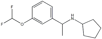 N-{1-[3-(difluoromethoxy)phenyl]ethyl}cyclopentanamine,,结构式