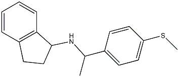 N-{1-[4-(methylsulfanyl)phenyl]ethyl}-2,3-dihydro-1H-inden-1-amine,,结构式