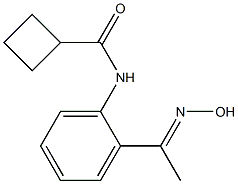 N-{2-[(1E)-N-hydroxyethanimidoyl]phenyl}cyclobutanecarboxamide Structure