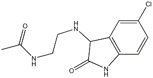 N-{2-[(5-chloro-2-oxo-2,3-dihydro-1H-indol-3-yl)amino]ethyl}acetamide 结构式