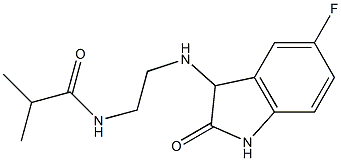 N-{2-[(5-fluoro-2-oxo-2,3-dihydro-1H-indol-3-yl)amino]ethyl}-2-methylpropanamide Struktur