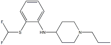 N-{2-[(difluoromethyl)sulfanyl]phenyl}-1-propylpiperidin-4-amine,,结构式