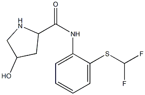 N-{2-[(difluoromethyl)sulfanyl]phenyl}-4-hydroxypyrrolidine-2-carboxamide 结构式