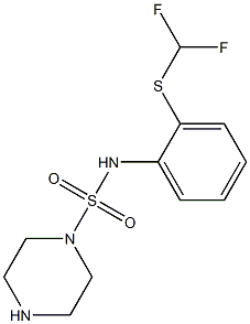 N-{2-[(difluoromethyl)sulfanyl]phenyl}piperazine-1-sulfonamide Structure