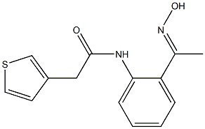 N-{2-[1-(hydroxyimino)ethyl]phenyl}-2-(thiophen-3-yl)acetamide