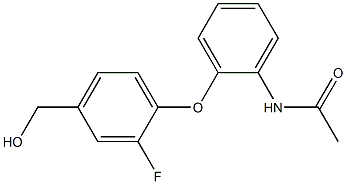 N-{2-[2-fluoro-4-(hydroxymethyl)phenoxy]phenyl}acetamide Struktur