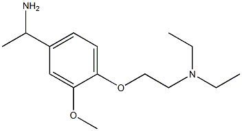 N-{2-[4-(1-aminoethyl)-2-methoxyphenoxy]ethyl}-N,N-diethylamine 结构式