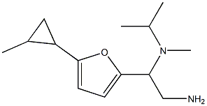 N-{2-amino-1-[5-(2-methylcyclopropyl)-2-furyl]ethyl}-N-isopropyl-N-methylamine 化学構造式