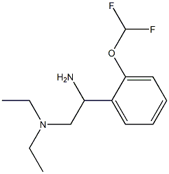 N-{2-amino-2-[2-(difluoromethoxy)phenyl]ethyl}-N,N-diethylamine 化学構造式