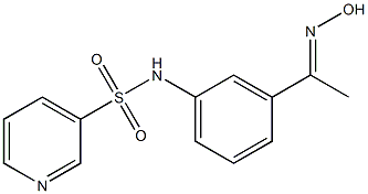 N-{3-[(1E)-N-hydroxyethanimidoyl]phenyl}pyridine-3-sulfonamide Struktur