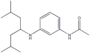N-{3-[(2,6-dimethylheptan-4-yl)amino]phenyl}acetamide Struktur