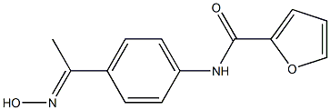 N-{4-[(1E)-N-hydroxyethanimidoyl]phenyl}-2-furamide 结构式