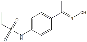 N-{4-[(1E)-N-hydroxyethanimidoyl]phenyl}ethanesulfonamide Struktur