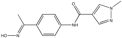 N-{4-[1-(hydroxyimino)ethyl]phenyl}-1-methyl-1H-pyrazole-4-carboxamide,,结构式