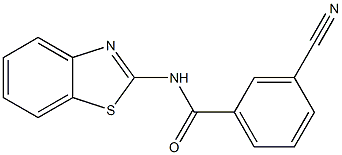 N-1,3-benzothiazol-2-yl-3-cyanobenzamide Structure