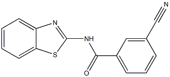 N-1,3-benzothiazol-2-yl-3-cyanobenzamide 结构式