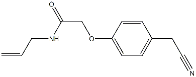 N-allyl-2-[4-(cyanomethyl)phenoxy]acetamide 化学構造式