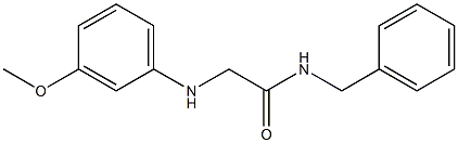 N-benzyl-2-[(3-methoxyphenyl)amino]acetamide 化学構造式