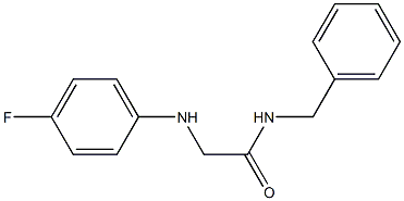 N-benzyl-2-[(4-fluorophenyl)amino]acetamide 化学構造式
