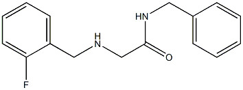 N-benzyl-2-{[(2-fluorophenyl)methyl]amino}acetamide Structure