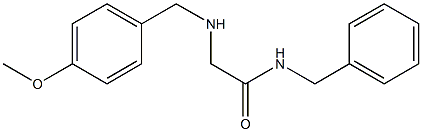 N-benzyl-2-{[(4-methoxyphenyl)methyl]amino}acetamide 化学構造式