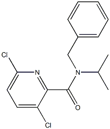 N-benzyl-3,6-dichloro-N-(propan-2-yl)pyridine-2-carboxamide Struktur