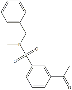 N-benzyl-3-acetyl-N-methylbenzene-1-sulfonamide Structure