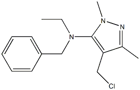 N-benzyl-4-(chloromethyl)-N-ethyl-1,3-dimethyl-1H-pyrazol-5-amine Structure