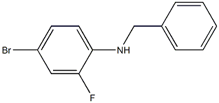 N-benzyl-4-bromo-2-fluoroaniline 化学構造式
