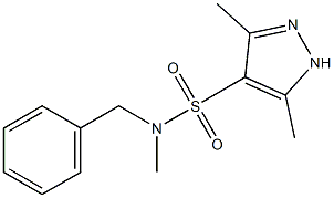 N-benzyl-N,3,5-trimethyl-1H-pyrazole-4-sulfonamide Structure