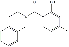 N-benzyl-N-ethyl-2-hydroxy-4-methylbenzamide 结构式