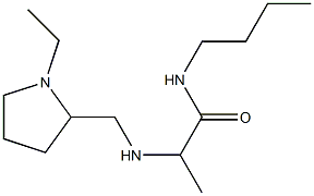 N-butyl-2-{[(1-ethylpyrrolidin-2-yl)methyl]amino}propanamide,,结构式