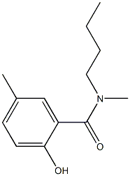 N-butyl-2-hydroxy-N,5-dimethylbenzamide 化学構造式