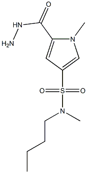N-butyl-5-(hydrazinocarbonyl)-N,1-dimethyl-1H-pyrrole-3-sulfonamide Struktur