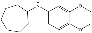 N-cycloheptyl-2,3-dihydro-1,4-benzodioxin-6-amine Struktur