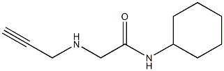 N-cyclohexyl-2-(prop-2-yn-1-ylamino)acetamide 化学構造式