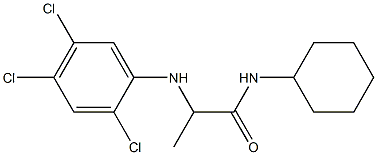 N-cyclohexyl-2-[(2,4,5-trichlorophenyl)amino]propanamide Structure