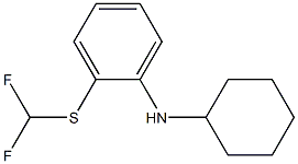 N-cyclohexyl-2-[(difluoromethyl)sulfanyl]aniline,,结构式