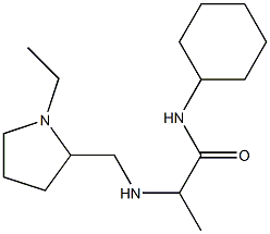 N-cyclohexyl-2-{[(1-ethylpyrrolidin-2-yl)methyl]amino}propanamide Structure